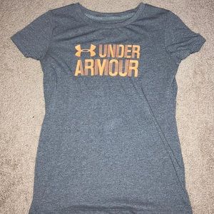 Grey under armour athletic shirt